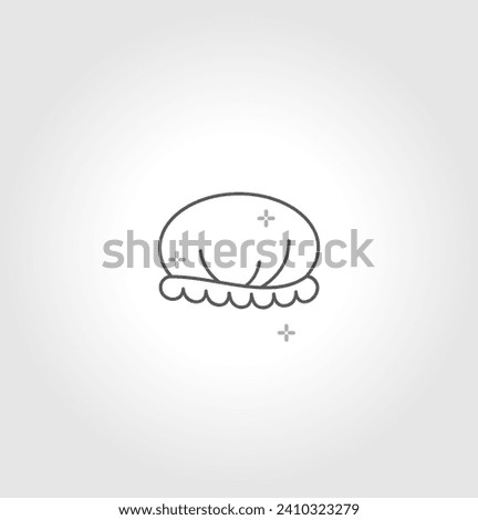 Disposable surgical cap linear icon. Protective wear for head. Doctor uniform. Sterile nurse suit. Thin line customizable illustration. Contour symbol. Vector isolated outline drawing. Editable stroke