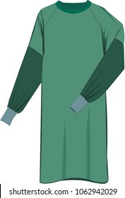 Disposable Surgical Gown Vector