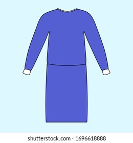 Disposable Surgical Gown Vector Illustration