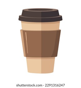 disposable take away coffee cup icon isolated