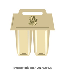 icono aislado de takeaway cups desechables