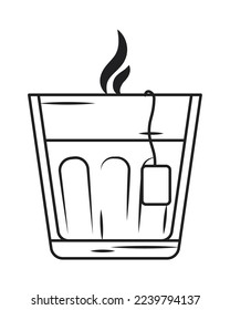 disposable tea cup on white background