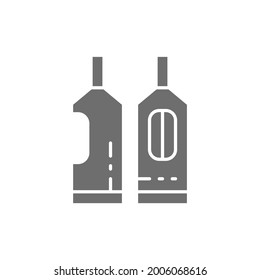 Disposable tips for tattoo needles gray icon.