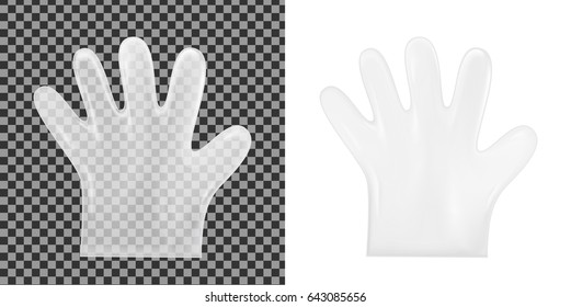 Disposable Transparent Plastic Gloves.