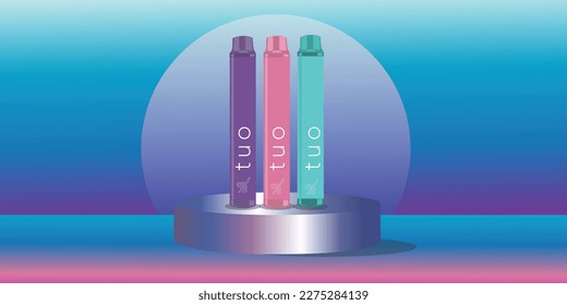 Disposable Vapes mockup gradient Moon vector