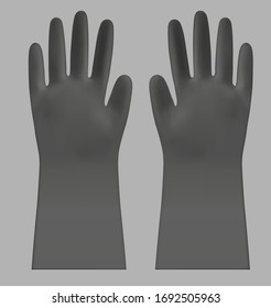 Disposable vector plastic or nitrile gloves