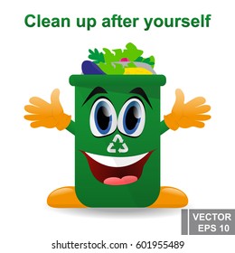 Disposal. Recycling garbage. Urn. For your design.