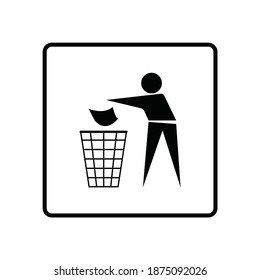 Dispose carefully packaging symbol on white background vector illustration