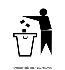 Dispose Icon White Background Stock Vector (Royalty Free) 1627652935