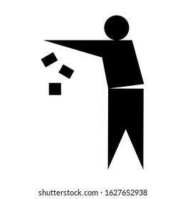 dispose icon with a white background