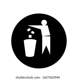 dispose icon with a white background