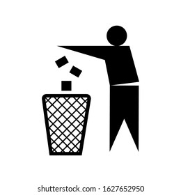 dispose icon with a white background