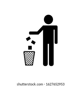 dispose icon with a white background