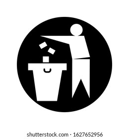 dispose icon with a white background