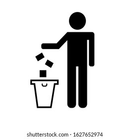 dispose icon with a white background