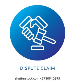 Dispute Claim Gradient Icon, Mini-Illustration beziehen sich auf Steuern, Finanzberichte. Für moderne Konzeption, UI, UX Web- und App-Entwicklung.