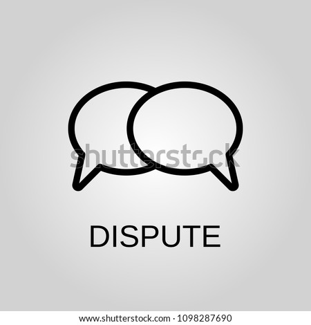 Dispute icon.Dispute symbol. Flat design. Stock - Vector illustration