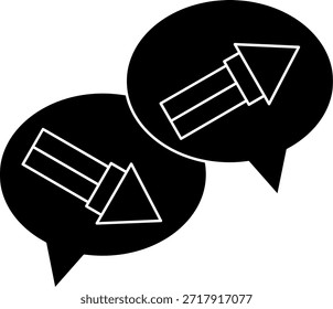 Diseño de icono de Vector de línea de disputa