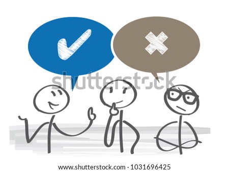 dispute of Pros and Cons with speech bubble vector illustration