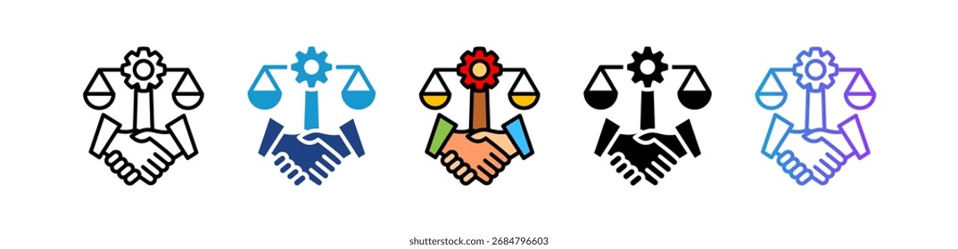 Dispute Resolution Icon Multiple Vector Illustration