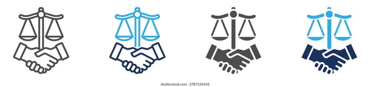 dispute resolution icon set multi concept