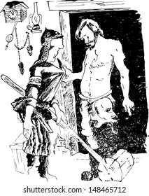 dispute. vector sketch