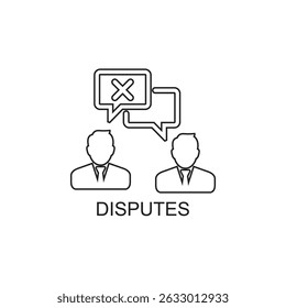 disputes icon , disagreement icon vector