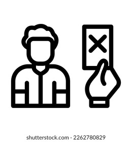 Diseño de icono de línea de vector descalificado