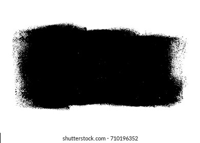 Disrty isolated basis. Artistic messy banner background. Paint roller distress overlay texture. Grunge design element. EPS10 vector.
