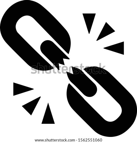 Disrupt icon broken chain link
