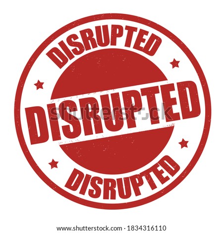 Disrupted grunge rubber stamp on white background, vector illustration