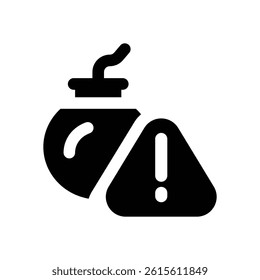 disruption glyph icon. Strong and solid vector icon for websites, mobile interfaces, presentations, and visual branding. High quality and easy to edit.