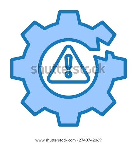 Disruption Icon Blue Dualtone Design Vector Illustration