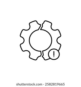 Disruption icon Flat isolated outline sign