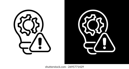 Disruption Icon Of Line Black And White Style