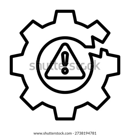 Disruption Icon Line Design Vector Illustration