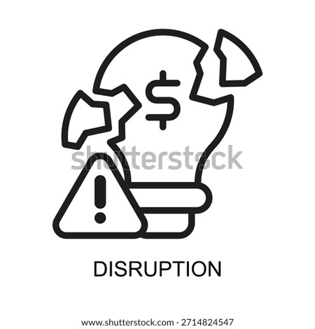 Disruption icon line vector illustration