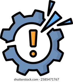 Disruption Icon Lineal Color Vector Illustration