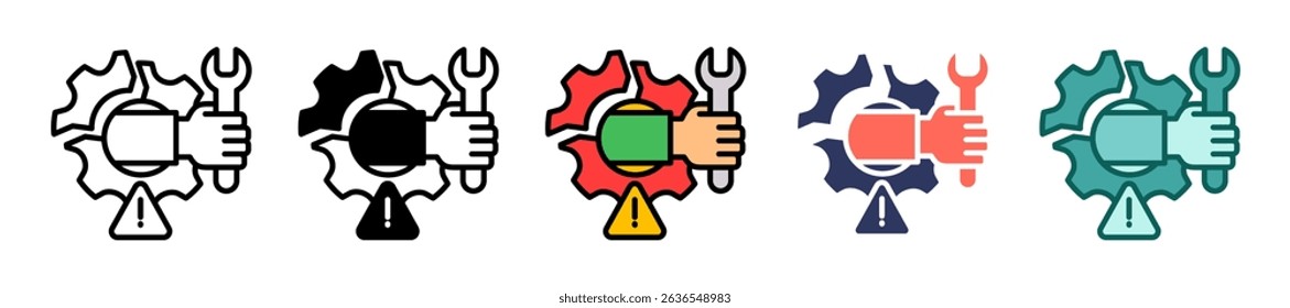 Disruption Icon Multiple Vector Illustration