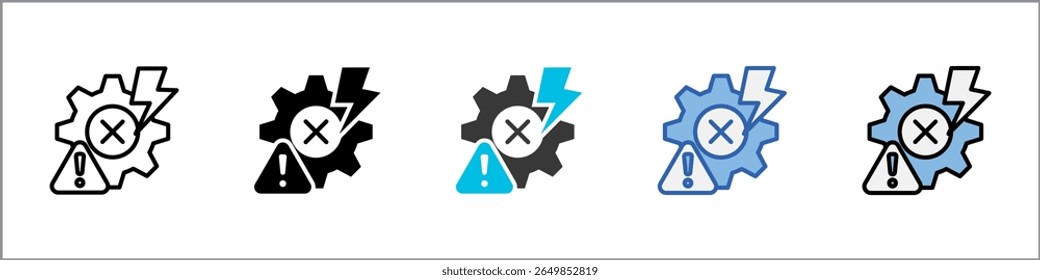 Multistyle-Illustration zum Symbol für Unterbrechungen
