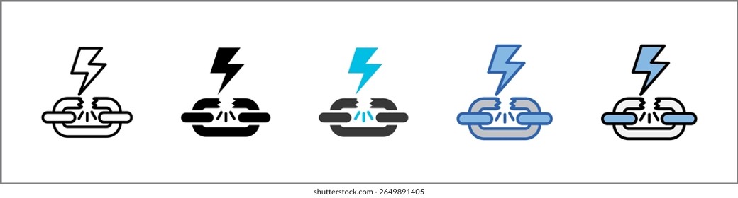 Multistyle-Illustration zum Symbol für Unterbrechungen
