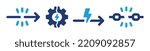 Disruption icon set. Broken chain, technical problem icon. Vector illustration.
