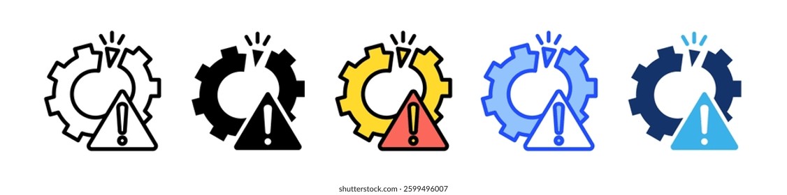 Disruption Icon Set With Multiple Style Collection