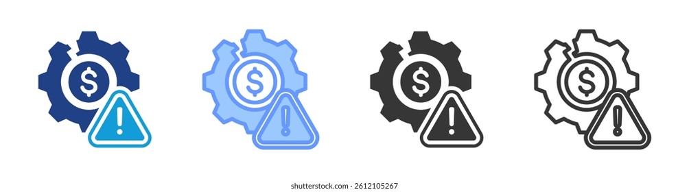 Disruption icon set multiple style collection