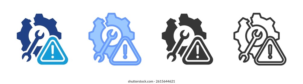 Disruption icon set multiple style collection