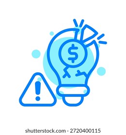 Icono de interrupción en Ilustración vectorial de forma