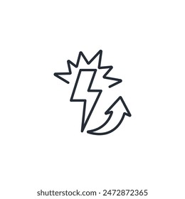 Icono de interrupción. Vector.Trazo editable.Símbolo de estilo lineal para utilizar Diseño web,logotipo.Ilustración de símbolo.