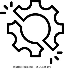 disruption line icon illustration vector