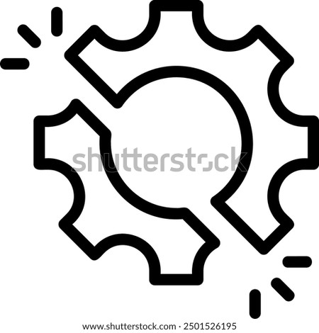 disruption line icon illustration vector