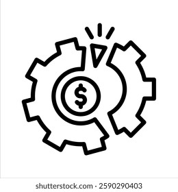 Disruption Line Vector Illustration On White Background.